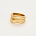 Bague 55 CARTIER - "bambou" bague or jaune et diamants 58 Facettes