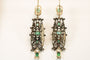 Boucles d'oreilles Antique emeralds diamonds gold Catalan earrings 58 Facettes 7488