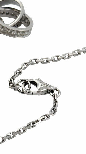 Naszyjnik Cartier Love złoty szary i diamenty 