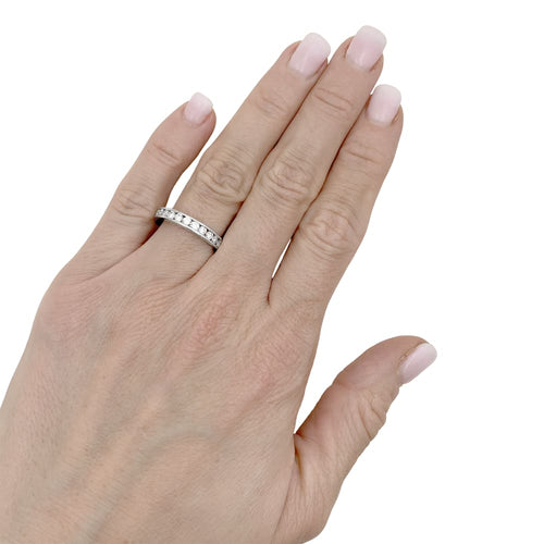 Bague 57 Bague alliance Tiffany & Co.,"Setting", platine et diamants. 58 Facettes 35083