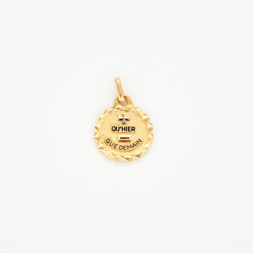 Pendentif Augis - Médaille d'amour bordure torsadée 58 Facettes