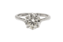 Bague 53 Bague solitaire classique en or blanc avec un diamant de 2,01 carats 58 Facettes 11533