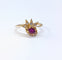 Bague 55 Bague or jaune, rubis et diamants 58 Facettes Bag.etincl.1801