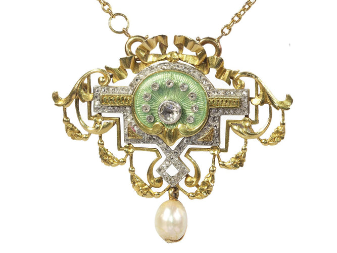 Collier Brillance Belle Époque : Collier et broche Masterwork 58 Facettes 20198-0036