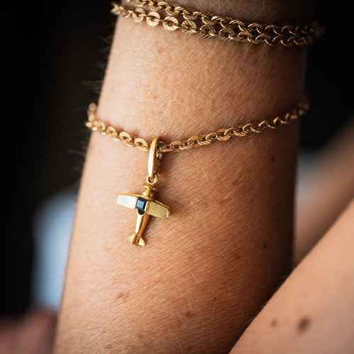 Pendentif CARTIER - Pendentif - or jaune et saphir 58 Facettes