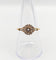 Bague 56.5 Bague marguerite antique en or 18k et diamants taille rose 58 Facettes A06397