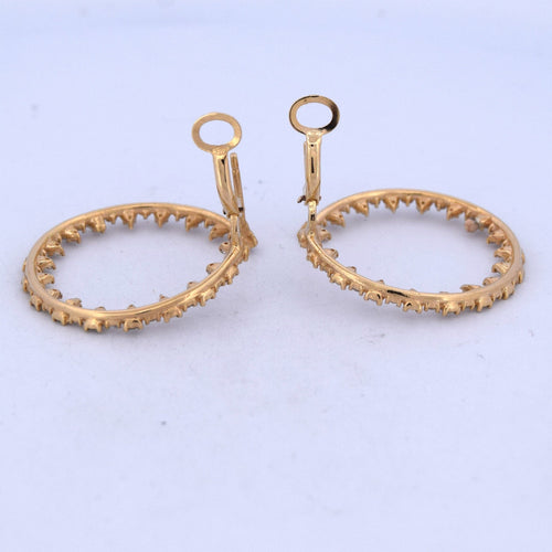 Boucles d'oreilles Boucles d'oreilles en or jaune 18 carats serties de diamants 58 Facettes