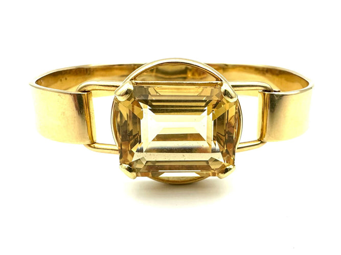 Bracelet Bracelet vintage en or jaune 18K et citrine 58 Facettes