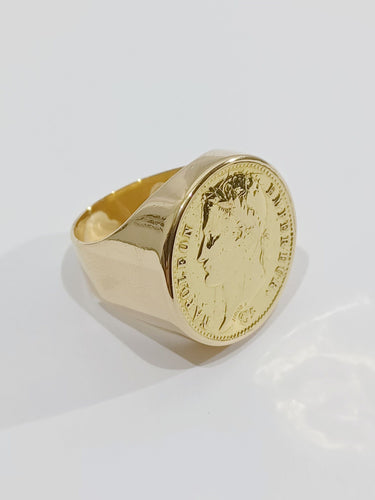 Bague 57.5 Bague Or jaune Napoléon III 58 Facettes 2945/1