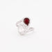 Bague Bague or blanc avec diamants et rubis 58 Facettes