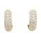 Boucles d'oreilles Paire de créoles or jaune, diamants. 58 Facettes 34483