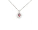 Collier Collier en or blanc avec rubis ovale de 0,45 ct et diamants naturels 58 Facettes 14483