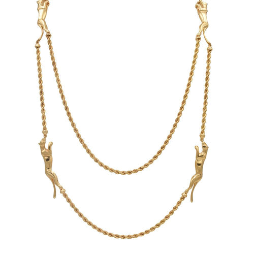Collier CARTIER - SAUTOIR PANTHERE OR JAUNE 58 Facettes