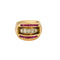 Bague 58 Bague tank or jaune, rubis et diamants 58 Facettes CHA5417