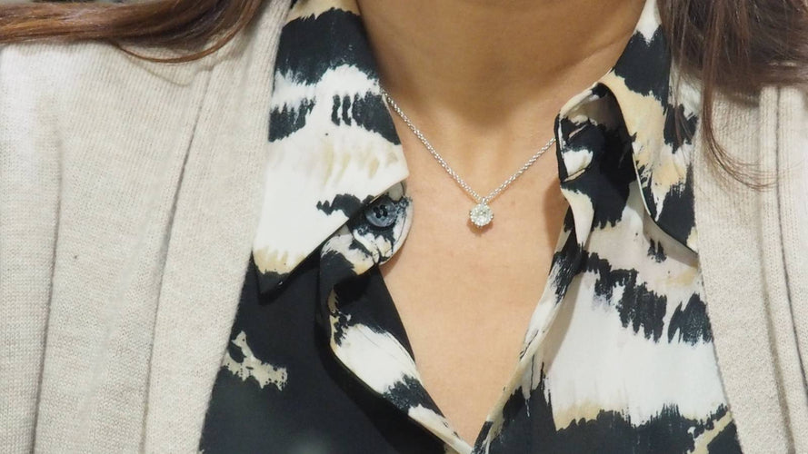Collier Collier solitaire en or blanc et diamant 1,40ct 58 Facettes 32247