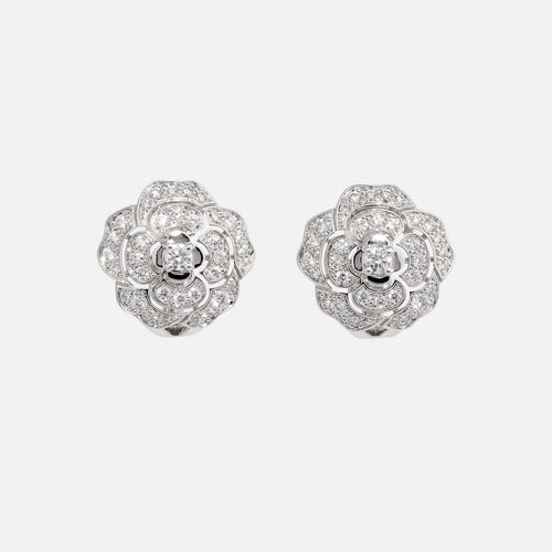Boucles d'oreilles CHANEL  - Boucles d'oreilles Bouton de Camélia 58 Facettes