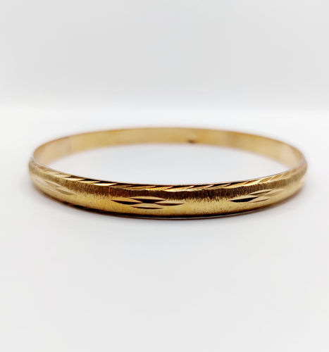 Bracelet Bracelet jonc vintage or jaune finement ciselé 58 Facettes A06349