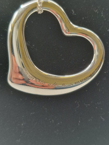 Pendentif Tiffany & Co. - Pendentif Peretti Cœur Ouvert en Argent 58 Facettes