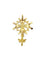 Pendentif Croix Huguenote avec Saint-Esprit or rose 58 Facettes