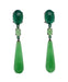 Boucles d'oreilles Earrings in Green Agate and Jade Set with 32-Carat Emeralds 58 Facettes