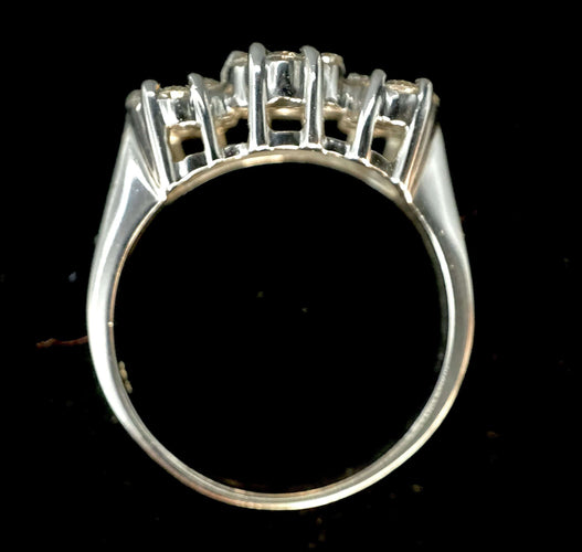 Bague 60 Bague trio de fleurs or blanc diamants 58 Facettes