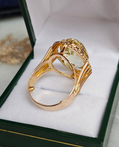 Bague 56 Bague Béryl vert 58 Facettes 599