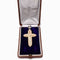 Grand pendentif Croix "Royale" or jaune et perles 58 Facettes 203