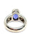 Bague 51 Bague or blanc tanzanite 5 ct et diamants 0,6 ct 58 Facettes 1241