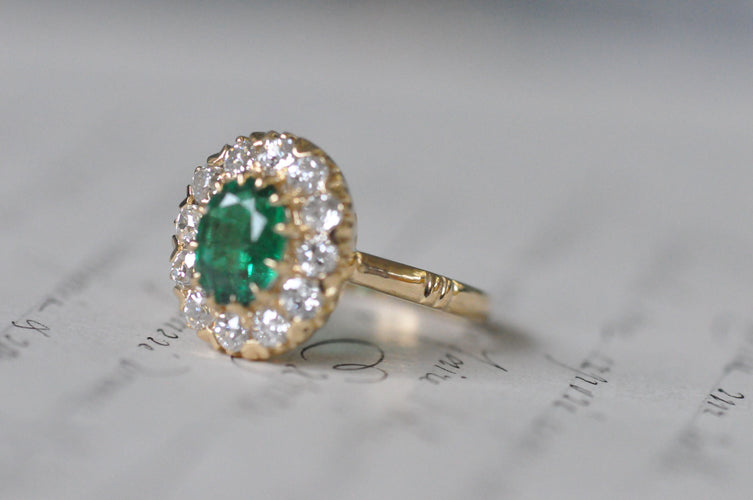 Bague 54 bague émeraude verte antique 58 Facettes