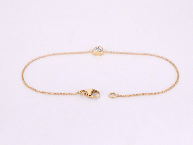 Bracelet Bracelet en or avec cœur en diamant 0,10 carat 58 Facettes 2233