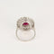 Bague 56 Bague or blanc rubellite diamants 58 Facettes