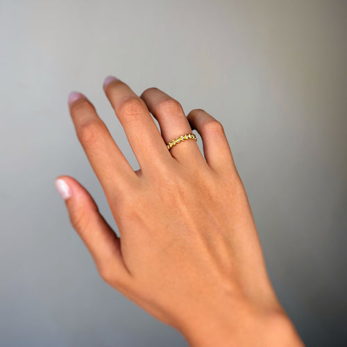 Bague 51 Bague en or jaune et diamants 58 Facettes 250241R