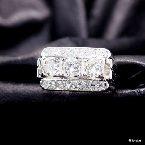 Bague 54.5 Bague diamants Art Déco 58 Facettes 4983