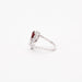 Bague Bague or blanc avec diamants et rubis 58 Facettes