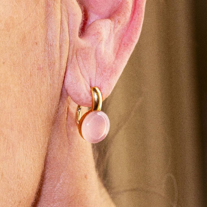 Boucles d'oreilles Boucles d'oreilles RIKIO en Or et Quartz Rose 58 Facettes D361624UZ