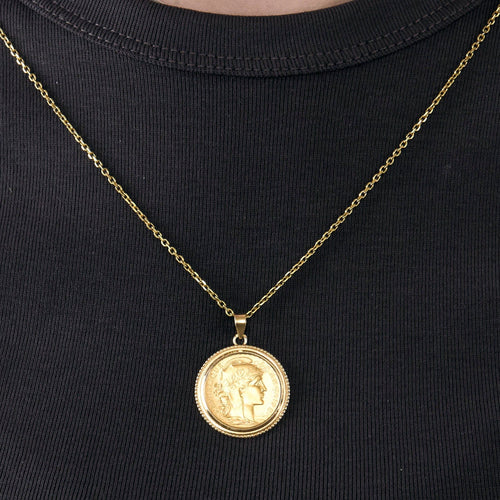 Pendentif Pendentif Porte Pièce 20 Francs 58 Facettes