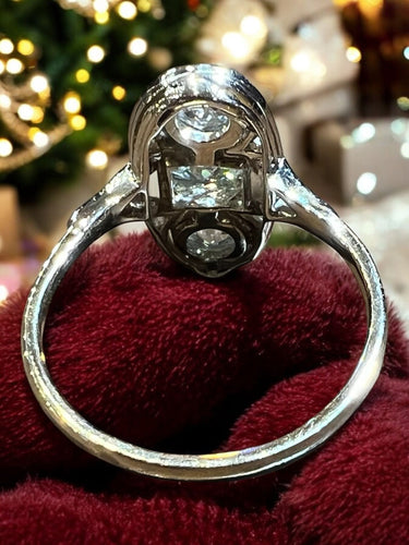 Bague 56 Bague en or jaune et or blanc sertie diamants 58 Facettes 7806 A