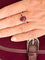 Bague 59 Bague Or rose Rubis Diamants Grenats 58 Facettes