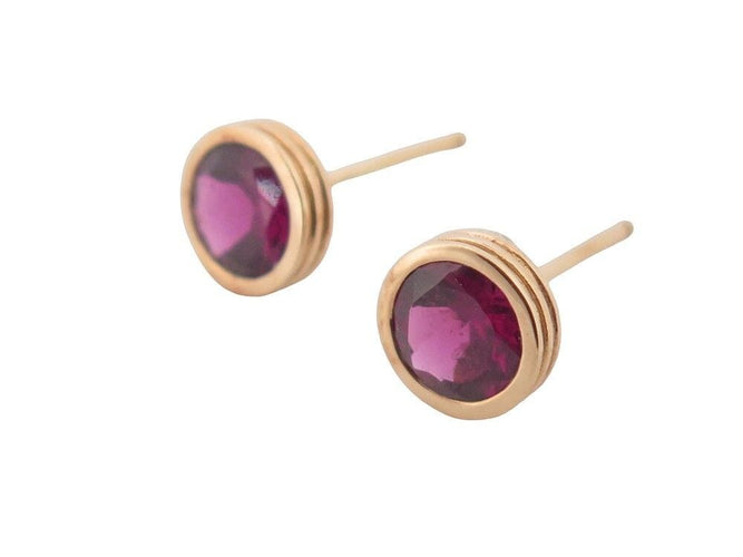 Boucles d'oreilles boucles d'oreilles POIRAY puces lolita rhodolite or 18k  s 58 Facettes 268231