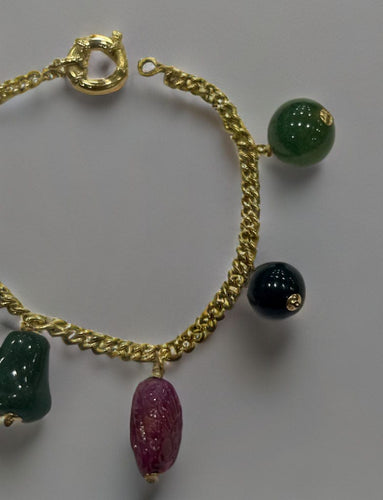 Bracelet Gourmette or jaune Les 6 Précieuses 58 Facettes LP895/15