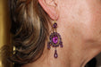 Boucles d'oreilles Antique amethyst gold earrings 58 Facettes 7622