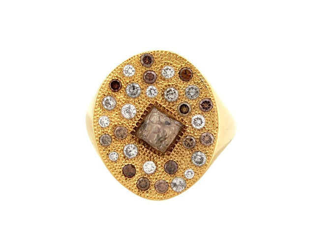 Bague 52 bague DE BEERS talisman t52 or jaune 18k 31 diamants 1.19ct 58 Facettes 268631