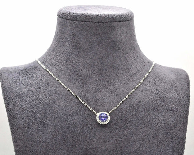 Collier Collier en tanzanite de 1 carat 58 Facettes 9759