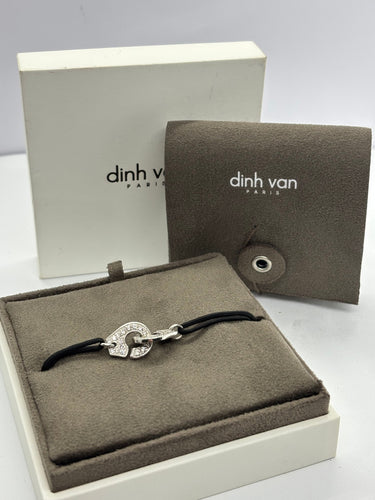 Bracelet Bracelet Dinh Van Menottes or blanc et diamants 58 Facettes 1011