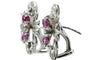 Boucles d'oreilles Boucles d'oreilles vintage en or blanc, rubis et diamants 58 Facettes 0408