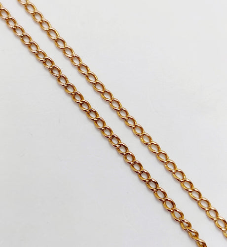 Collier Chaine vintage or rose, mailles gourmettes 58 Facettes B01017