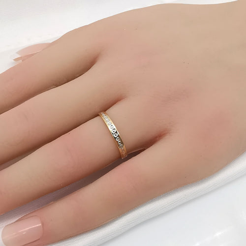 Bague 53 Bague Alliance en or jaune 58 Facettes