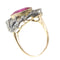 Bague 56 Splendeur des années 1930 : une bague vintage en diamant et rubélite 58 Facettes 20296-0351