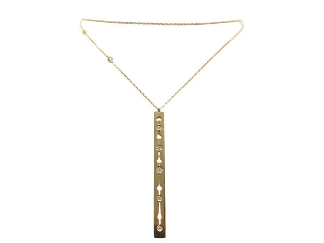 Collier collier sautoir DINH VAN pulse 628212 pendentif chaine or rose diamants gm 58 Facettes 268900