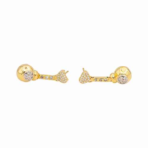 Boucles d'oreilles Boucles d'oreilles Pendantes Or jaune Diamant 58 Facettes 4423007CN